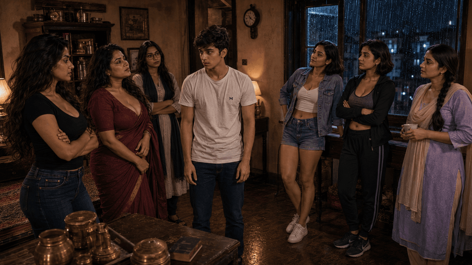 ছয় দেহের জটলা ও পজিশনের আগুন